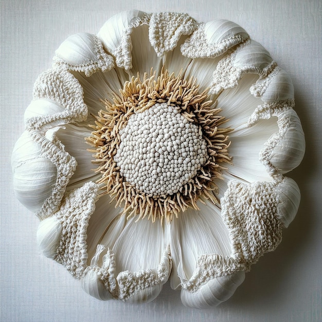 haftowana poduszka z motywem roślinnym